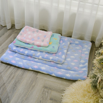 Παχύ μαλακό μαξιλάρι από φλις για κατοικίδια Κουβέρτα για κατοικίδια για κουτάβι Μαξιλάρι καναπέ για γάτα Keep Warm Κάλυμμα ύπνου Μαξιλάρι Χαλί για το σπίτι