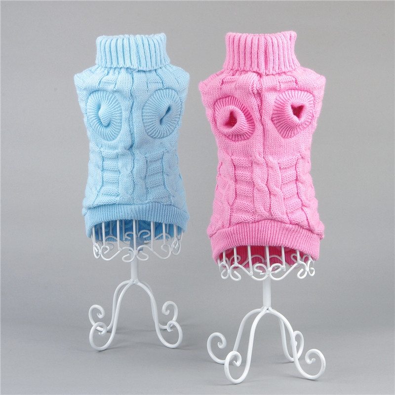 Szabadidő kisállat macska pulóver Téli meleg pamut macskaruhák kis macskáknak Cicakabát kabát Kitty kötött pulóverek kutyaruházat