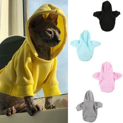 Clothes for Cats Pet Clothes Cat Coat Jacket Dog Clothes For Small Dogs Cats Hoodies Pet Outfits Solid Cat Clothing Pet Apparel