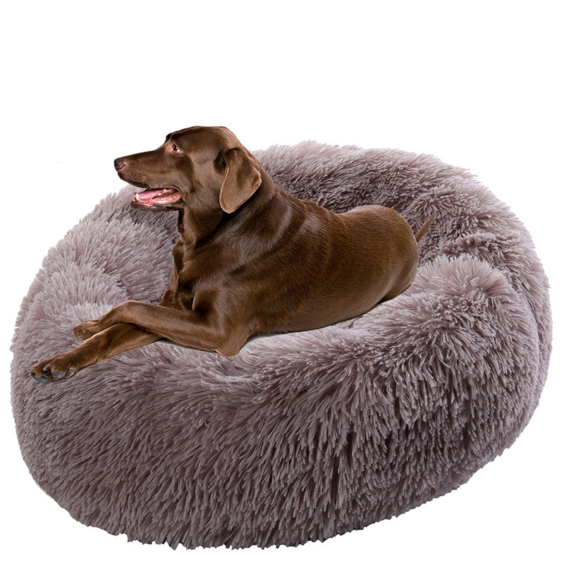 Tõmblukuga koeravoodi Pikk plüüsist ümmargune voodi Lemmiklooma diivan Mat Kassivoodi Talvine Koerte Kennel Kutsikas Sõõrik Paks Puuvillane Rahustavad Lemmikloomatarbed