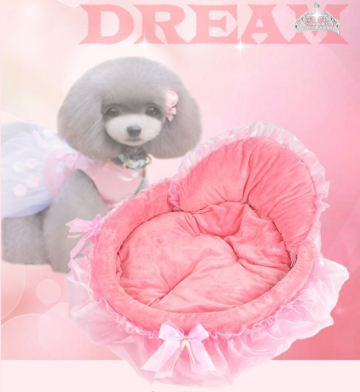 Κομψό Pet Dog Κουτάβι Κρεβάτι Πριγκίπισσα Δαντέλα Υπέροχη Απορρίμματα Γάτας Καναπέδες Κρεβάτι Σπιτιού Κυνολογικά Τέντυ Τσιουάουα Φωλιά για Μικρά Μεσαία Σκυλιά