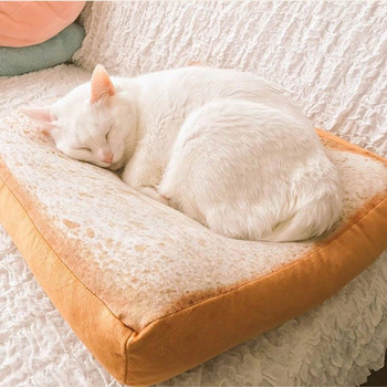 Κρεβάτι γάτας Toast High Copy, Μαξιλάρι ύπνου για κατοικίδια για γατάκια και μικρά σκυλιά, στρώμα φωλιάς σκυλιών γάτας, θερμικά μαξιλάρια ύπνου για κουτάβι