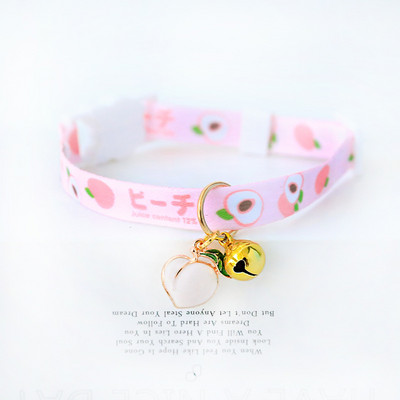 1 KOM. Podesiva ogrlica s voćnim mačkama, privjesak od avokada u boji slatkiša, slatka modna ogrlica sa sigurnosnom kopčom, ogrlica s kućnim ljubimcem, najlonska ogrlica sa zvončićima