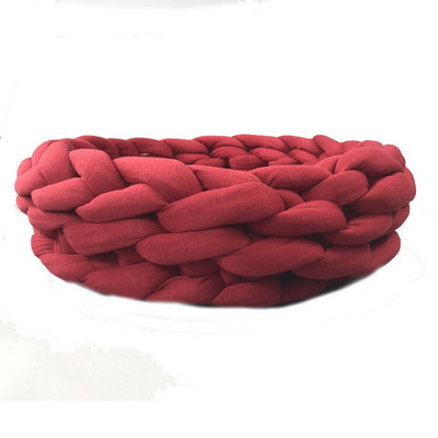 käpariba 3 Suurus Käsitsi valmistatud kootud kassivoodi Talvine soe väikese koera voodi Pehmed kassi koopavoodid Pestavad lemmikloomavoodid kassidele 35/40/45 cm