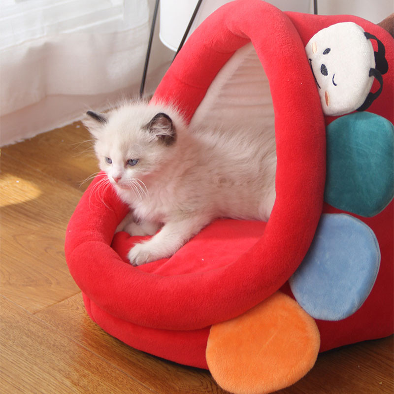 Soe kasside voodimaja lemmikloomade magamiskoobas kassi koerte majja koos madratsiga Lemmikloomade telk magamiskott Pehme kassipoja padi kassitarvikud