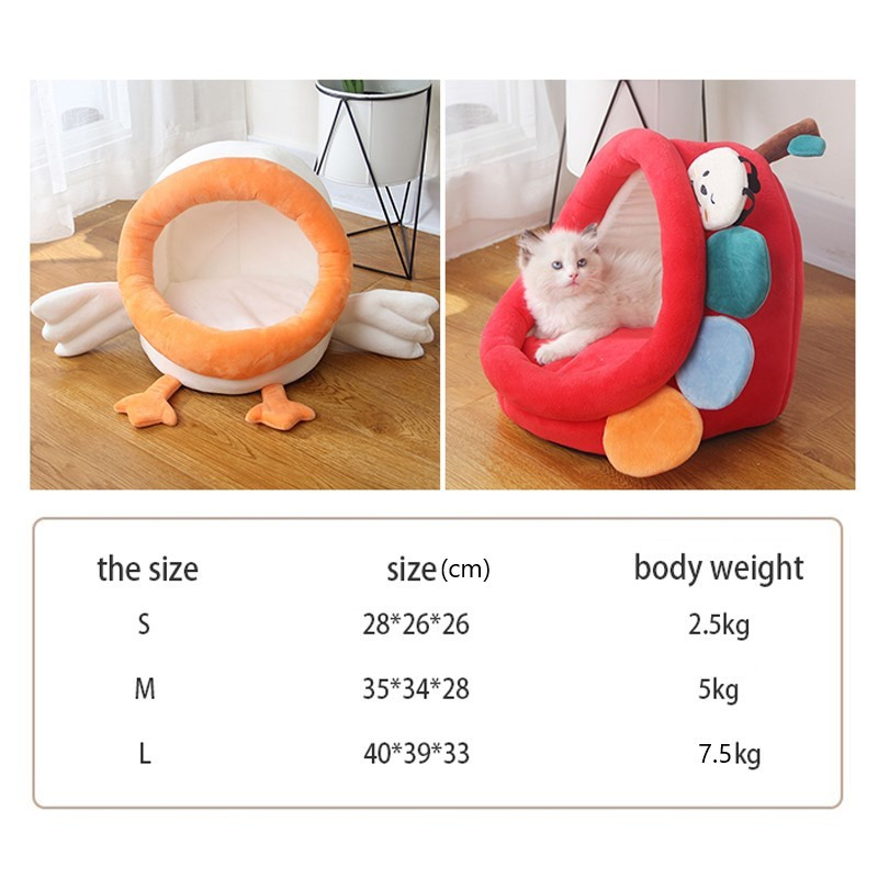 Soe kasside voodimaja lemmikloomade magamiskoobas kassi koerte majja koos madratsiga Lemmikloomade telk magamiskott Pehme kassipoja padi kassitarvikud