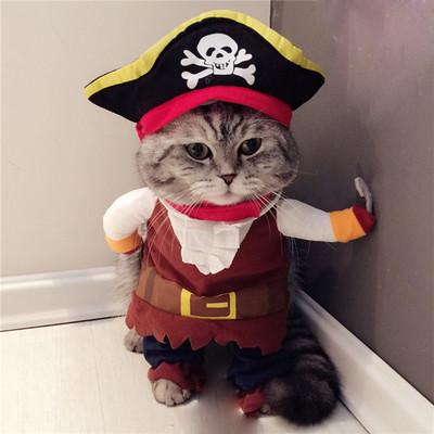 Αστείες στολές γάτας Κοστούμι πειρατών Ρούχα για γάτες Kitty Kitten Corsair Halloween Στολή για κουτάβι Κοστούμια για πάρτι για γάτες