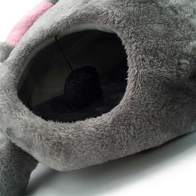 Casă de șoarece pentru pisici, rezistentă la apă, pat pentru animale de companie, pisici mici, câini, pat de peșteră, săruturi detașabile, fundul de șoarece pentru pisici, consumabile pentru pisici