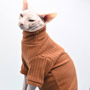 Ρούχα χωρίς τρίχες γάτας DUOMASUMI Νέο μαλακό βαμβακερό αμάνικο γιλέκο Nude Cat Clothes Ρούχα γατούλας για λεπτά ρούχα γυμνής γάτας