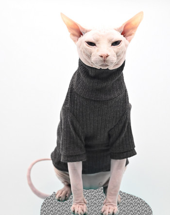 Ρούχα χωρίς τρίχες γάτας DUOMASUMI Νέο μαλακό βαμβακερό αμάνικο γιλέκο Nude Cat Clothes Ρούχα γατούλας για λεπτά ρούχα γυμνής γάτας