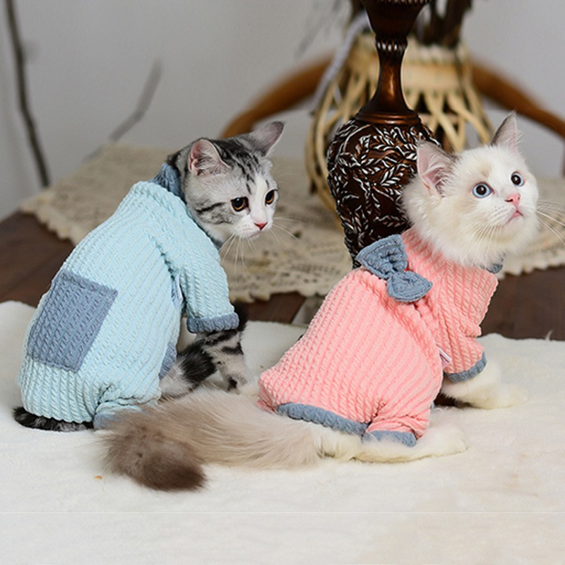 Odjeća za mačke bez dlake Zimske tople mekane mačke Pamučne majice s kapuljačom Džemper Kostimi za mačke Sfinks Pulover Puloveri za mačke Potrepštine za mačke
