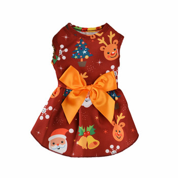 6 Χρώματα Εκτύπωση Ρούχα για Κατοικίδια Φούστα με Φιόγκο Αποκριάτικο Χριστουγεννιάτικο Φόρεμα Γατάκι για γάτες Ρούχα κουταβιών ropa para gatos