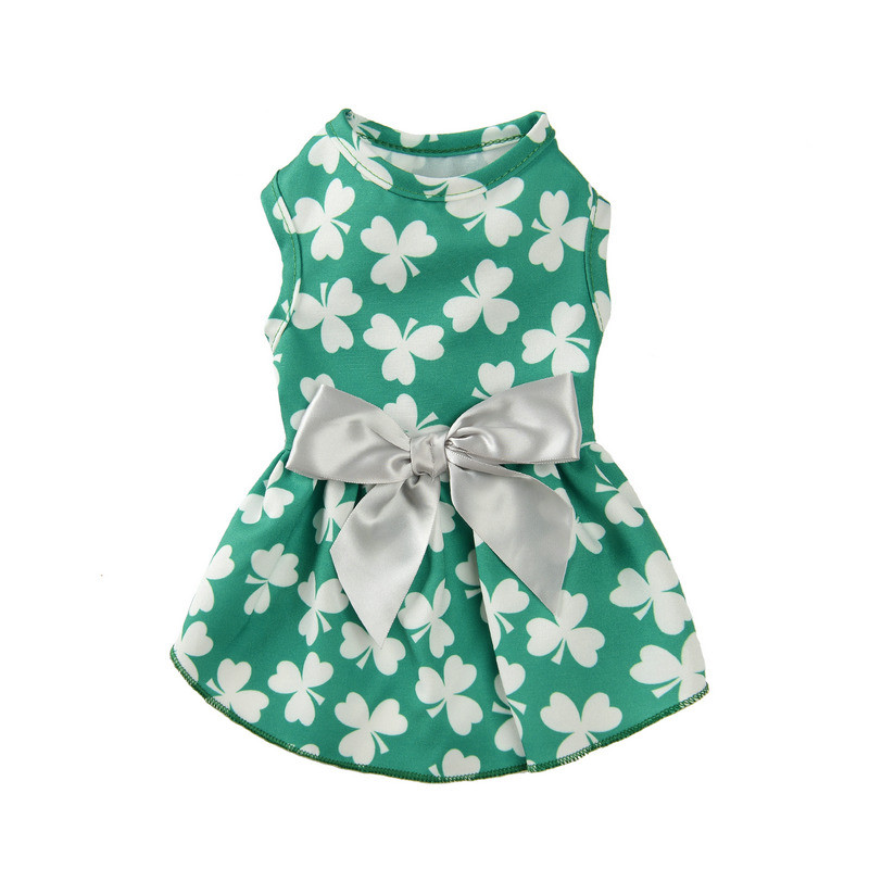 Odjeća za kućne ljubimce s printom u 6 boja Suknja s mašnom Noć vještica Božićna haljina za mače Kostim za mačke Odjeća za štene ropa para gatos