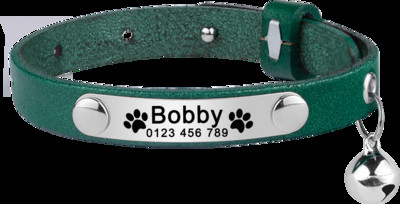 Kassi kaelarihm reguleeritav nahast kohandatud kassitarvikud nikerdatud kassi kaelarihm Väike kassi kaelarihm Unisex lemmiklooma kaelarihm kassitarvikud kaelarihmad