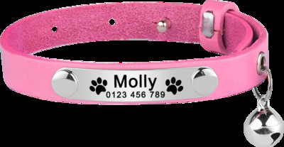 Kassi kaelarihm reguleeritav nahast kohandatud kassitarvikud nikerdatud kassi kaelarihm Väike kassi kaelarihm Unisex lemmiklooma kaelarihm kassitarvikud kaelarihmad