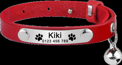 Kassi kaelarihm reguleeritav nahast kohandatud kassitarvikud nikerdatud kassi kaelarihm Väike kassi kaelarihm Unisex lemmiklooma kaelarihm kassitarvikud kaelarihmad