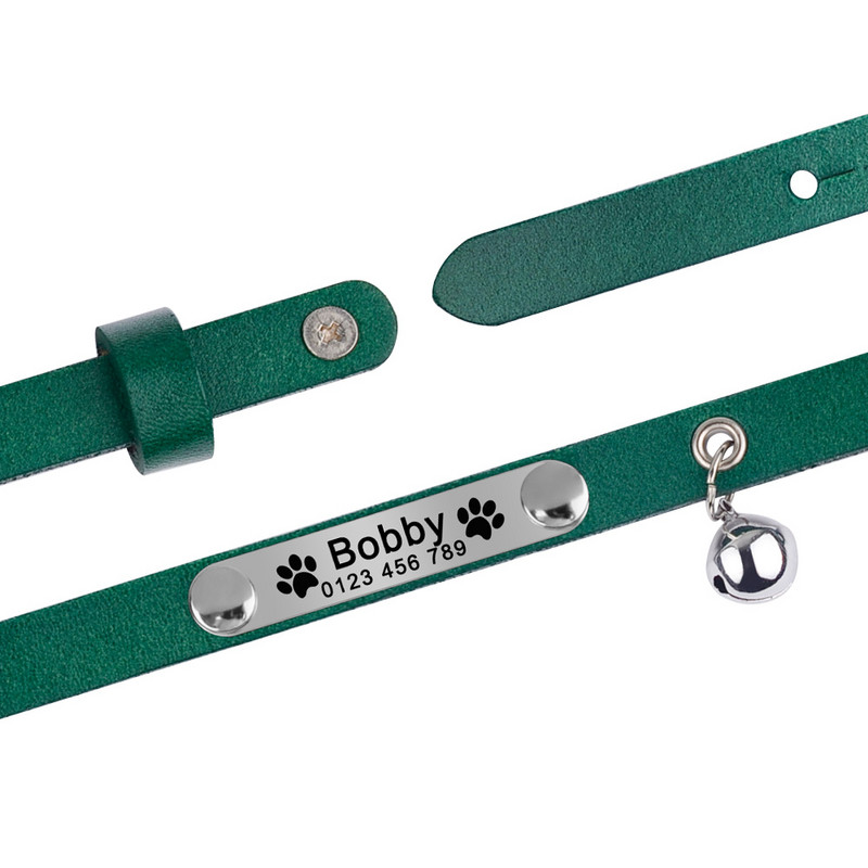 Kassi kaelarihm reguleeritav nahast kohandatud kassitarvikud nikerdatud kassi kaelarihm Väike kassi kaelarihm Unisex lemmiklooma kaelarihm kassitarvikud kaelarihmad