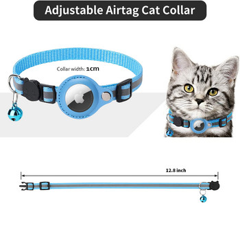 Περιλαίμιο θήκης Airtag για γάτες με προστατευτική θήκη για Anti Lost Locator Tracker Dog Accessories Reflective Pet Collars
