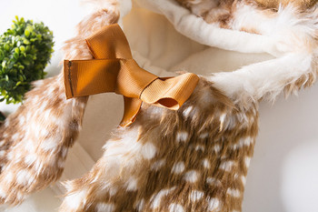 Ζεστό μανδύα Elk Fawn Cape Shawl Ρούχα για σκύλους γάτα Διακόσμηση παλτό Χριστουγεννιάτικα χειμωνιάτικα ρούχα για κατοικίδια Cosplay για δώρο στολή για μικρό σκύλο