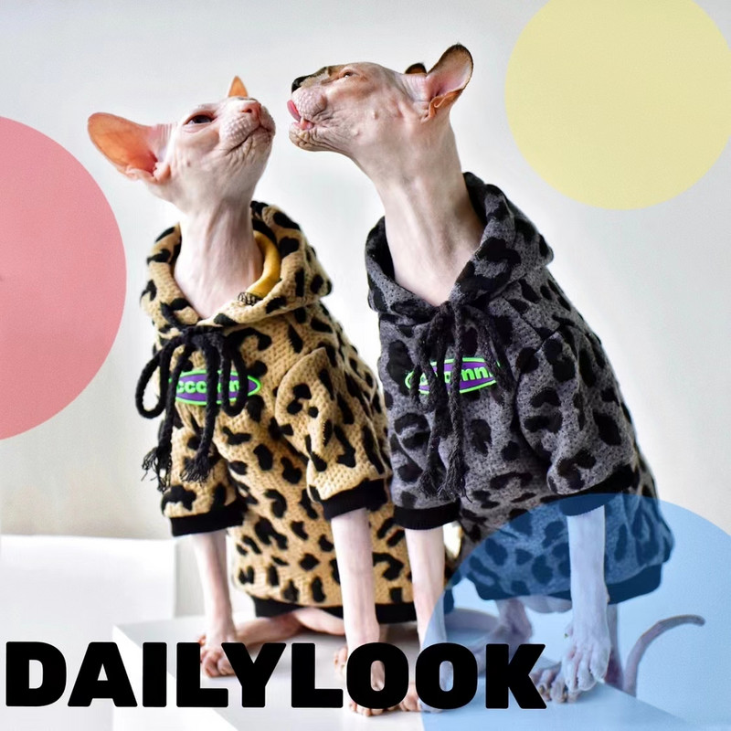 Pulover pentru pisici fără păr de primăvară, toamnă, hanorac Sfinx, pulover de modă, haină respirabilă, pisicuțe, pijamale, haine pentru pisici