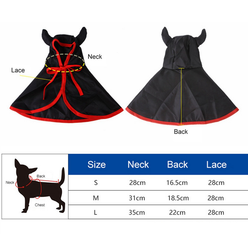 Αποκριάτικες στολές κατοικίδιων ζώων Χαριτωμένο μανδύα Cosplay Γάτα Καπάκι σκύλου με κέρατα Κουτάβι για κουτάβι Cape ντύσιμο Ρούχα Αξεσουάρ για σκύλους