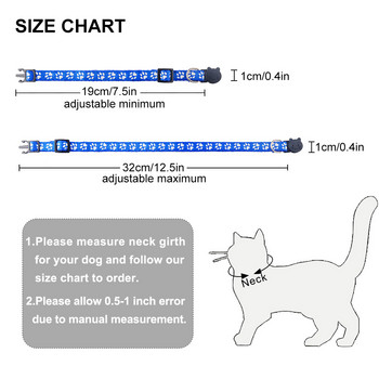 Персонализирана регулируема найлонова нашийник за котка Звънец Продукти за домашни любимци Малки големи аксесоари за безопасност на котенца Етикет за отцепване Малко колие