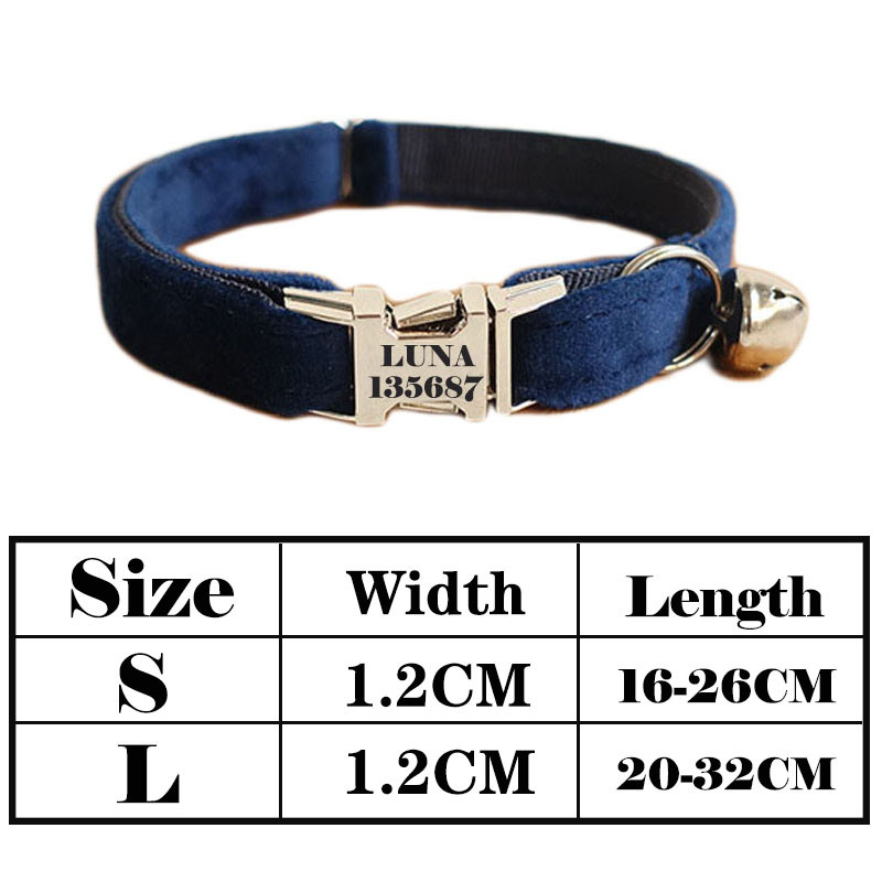 Personalizirana ogrlica za mačke s ugraviranim zvonom ID oznaka Pločica s imenom Ogrlice za mačiće Ogrlica Mali psi Štene Bulldog Chihuahua Yorshire