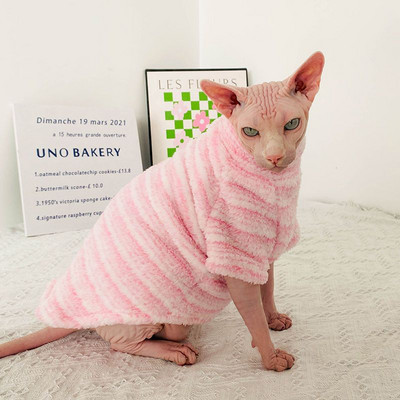 Zimski džemper za mačku Sphynx Odjeća Modna mekana topla odjeća za mačke Udobna zadebljana odjeća za mačke bez dlake Mačići Odjeća