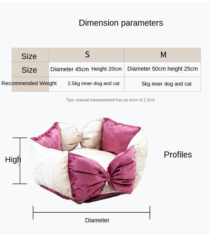 Dostupan sva godišnja doba Pesak za mačke za kućne ljubimce Princess mašna za slatke krevete za mačke Mala uzgajivačnica Peca za pse za štene Podloga za kućne ljubimce otporna na ugrize