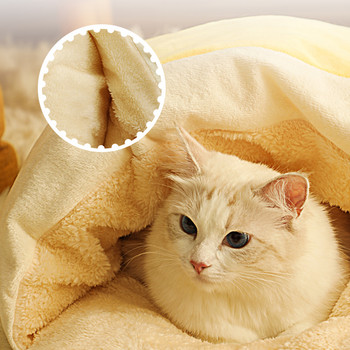Χειμωνιάτικο ζεστό κρεβάτι για κατοικίδια για γάτα Μαξιλάρι για γάτα Χαριτωμένο μαξιλάρι για γάτα Παπλωματοσπίτι που πλένεται υπνόσακο Φωλιά γάτας Κυνοτροφείο για μικρό σκύλο γάτα