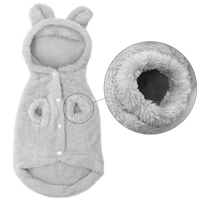 Odjeća za slatke mačke Flis Zimsko štene Kaput za kućne ljubimce Mače Majica s kapuljačom Topla odjeća za pse Odjeća za male pse Chihuahua Yorkshire Cat Kostim