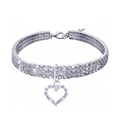 Колие от котешки кристал Висулки с имитация на перли с кристали Перлена огърлица Нашийник за кучета Нашийници за котки Кучета Pet Colier chat perro