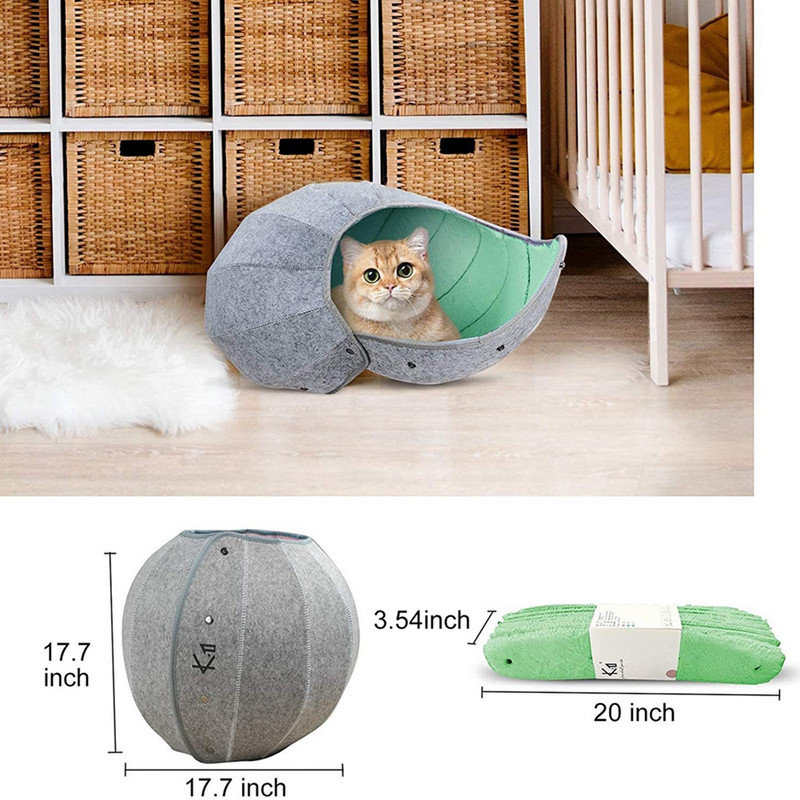 Cat Tunnel Tube Cute Shell Cat Bed Cat Toys Lopta Interaktivna višenamjenska prijenosna mekana topla 8u1 mačka igračka lopta