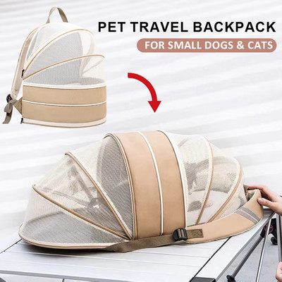 Kisállathordozó hátizsák kistestű kutyáknak macskáknak Puppy Kitty átlátszó, bővíthető, légáteresztő séta kültéri utazási termékek