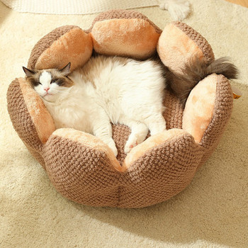 Μαλακή φωλιά γάτας Kennel κρεβάτι γάτας Σκύλοι Σχήμα λουλουδιών Ζεστό χειμωνιάτικο Άνετο που πλένεται μαξιλάρι για γάτα για μικρό χαλάκι για σκύλους