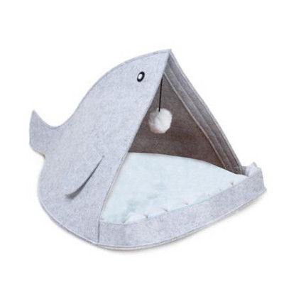 Mačka, slatki krevet, ljubimac, filc, oblik morskog psa, sklopivi krevet, šator za kućne ljubimce, kućica, mače, gnijezdo za spavanje, male mačke, psi, kreveti, potrepštine za mačke