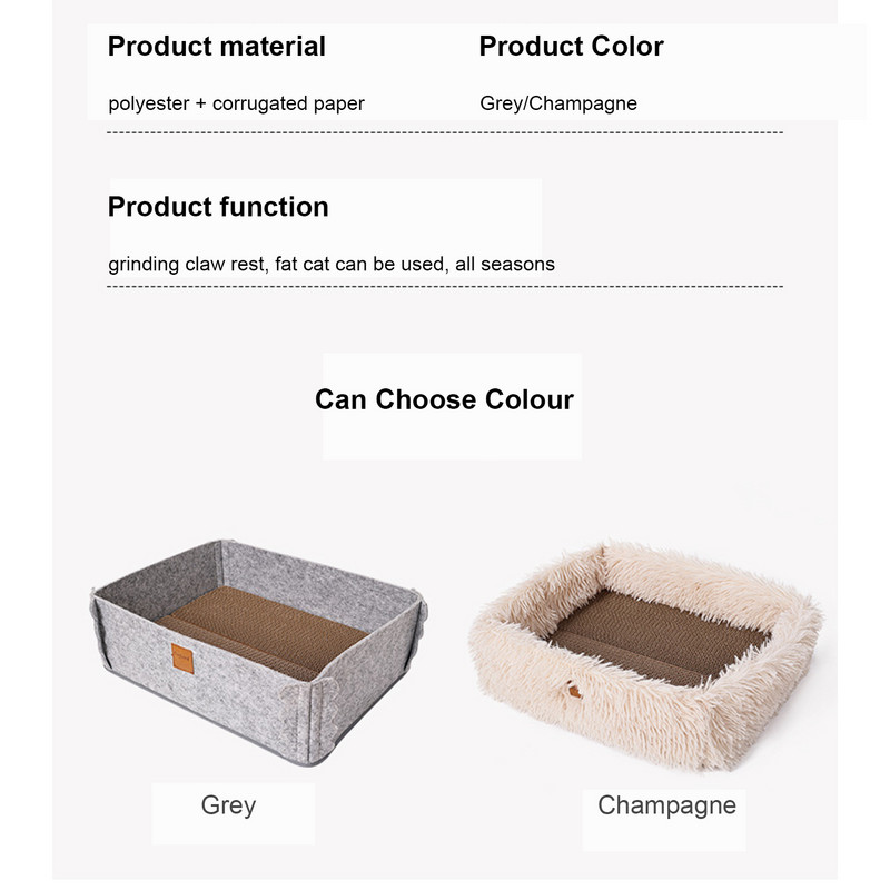Placă de zgâriat reîncărcabilă pentru pisici, anti-alunecare și durabilă, carton pentru zgâriere de jucărie pentru pisici