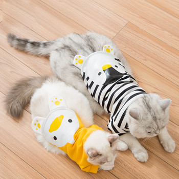 Sweet Pet Cat carton Vest Shirt есен/зима Cat Clothes Costume for Cats Kitten Shirts Kedi Clothing Pets Cat Outfit t-shirt