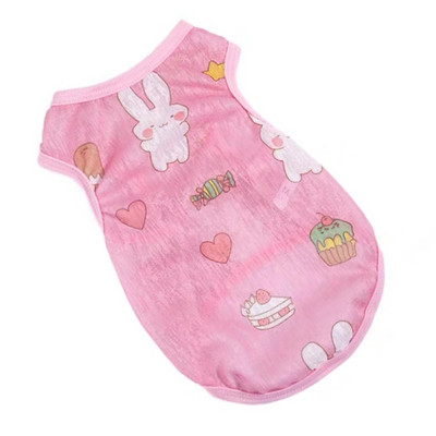 Suvised lemmikloomad hingavad õhukesed riided armsad trükitud päikesekaitsekreem Kassid Vest Varrukateta kutsikas Chihuahua särgid Kassipojad Koerad Riided