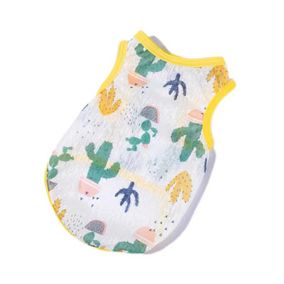 Suvised lemmikloomad hingavad õhukesed riided armsad trükitud päikesekaitsekreem Kassid Vest Varrukateta kutsikas Chihuahua särgid Kassipojad Koerad Riided