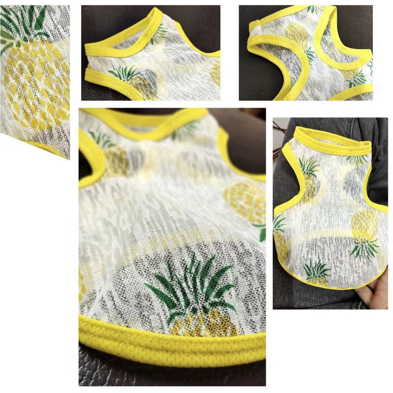 Suvised lemmikloomad hingavad õhukesed riided armsad trükitud päikesekaitsekreem Kassid Vest Varrukateta kutsikas Chihuahua särgid Kassipojad Koerad Riided