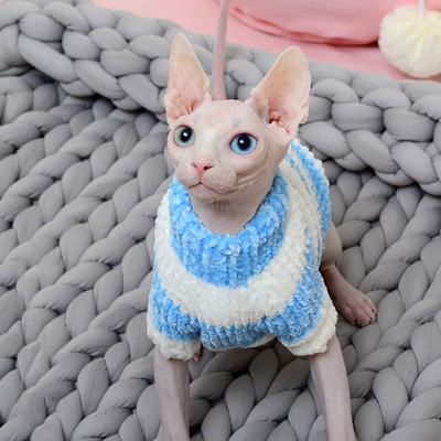 Ρούχα για γάτες Χειμερινά Ζεστά Χειροποίητα Μαλακά Γάτες Πλεκτά Πουλόβερ Jumper Sphynx Φούτερ για γάτες Πουλόβερ Sphinx Kitten Ρούχα Προμήθειες για γάτες