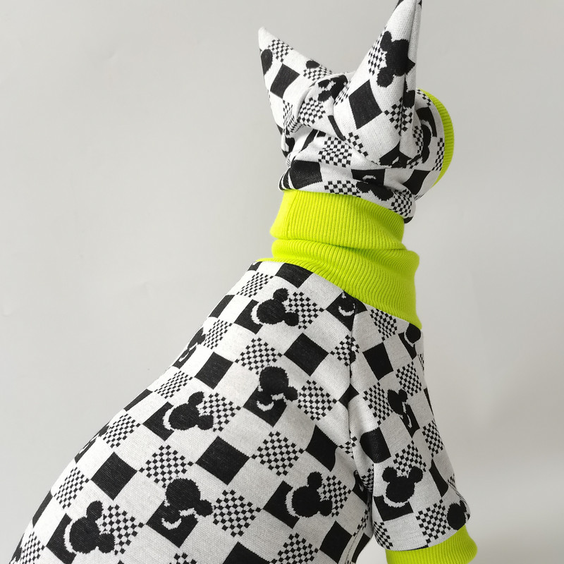 Toamnă Iarnă Pulover pisică fără păr Devon Rex burtă ținute patru picioare haine calde Sfinx Set haine pentru pisica Sphynx