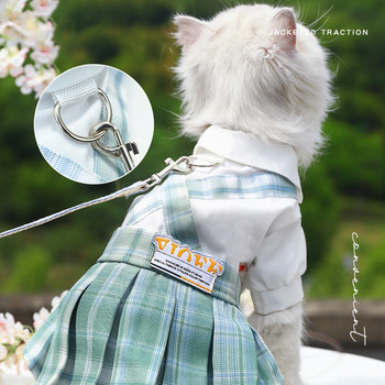 HOOPET Navy style Cuate Cat Clothes Girl Small Dog Skirt Pet Clothes Summer Spring Cat Dress Puppy Clothes for Cat Kitty Puppy
