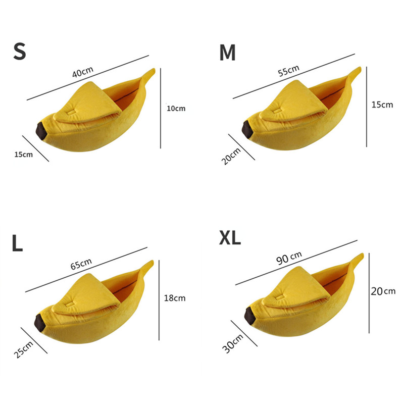 Smiješna kuća za krevet od banane za mačke Udobni kreveti za prostirke za mačke Topla prijenosna košara za spavanje Jastuk za pse Potrepštine za mače Pribor za dom