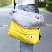 Geantă de transport pentru câini, pisici, de culoare bomboană, geantă portabilă de călătorie, respirabilă, pentru umăr, menține căldura pisoiului.