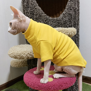 Πουκάμισο από μαλακό μωρό από ύφασμα για άτριχα ρούχα για γάτες Φθινοπωρινά ρούχα για γατάκια για γάτα Cornish Devon Cat Sphynx ρούχα για γάτες