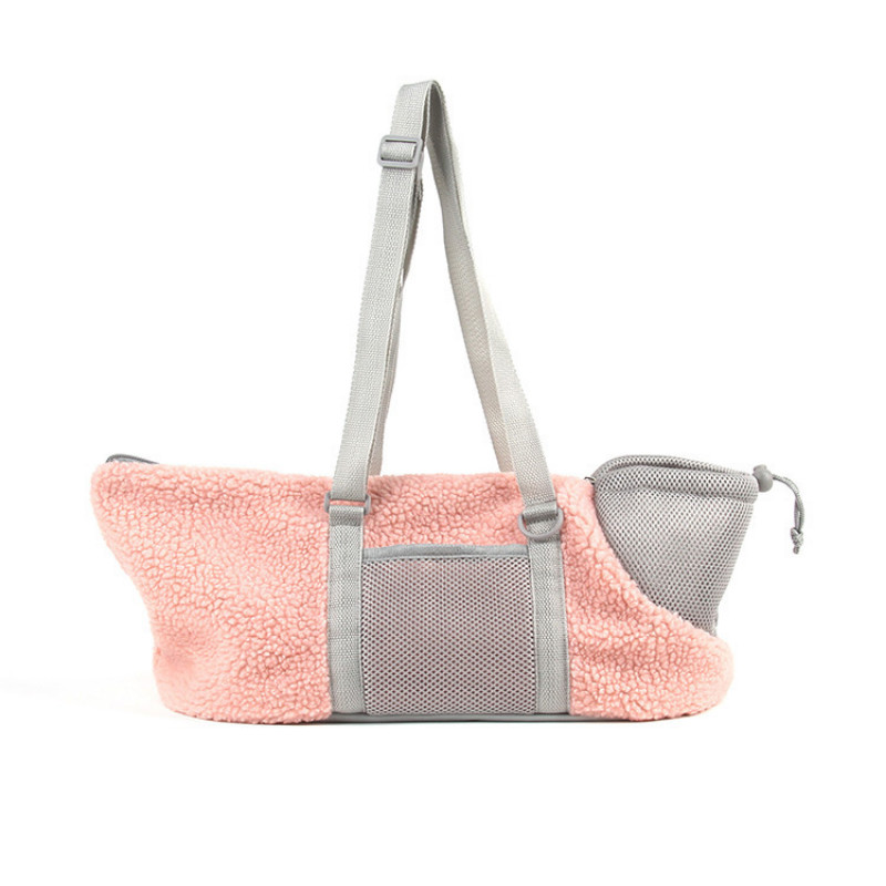 Geantă portabilă de transport pentru animale de companie, caldă, respirabilă, iarnă, moale, câini de talie mică, pisici, genți de umăr, pentru călătorie în aer liber, pisici, geantă de mână pentru cățeluși pentru animale de companie