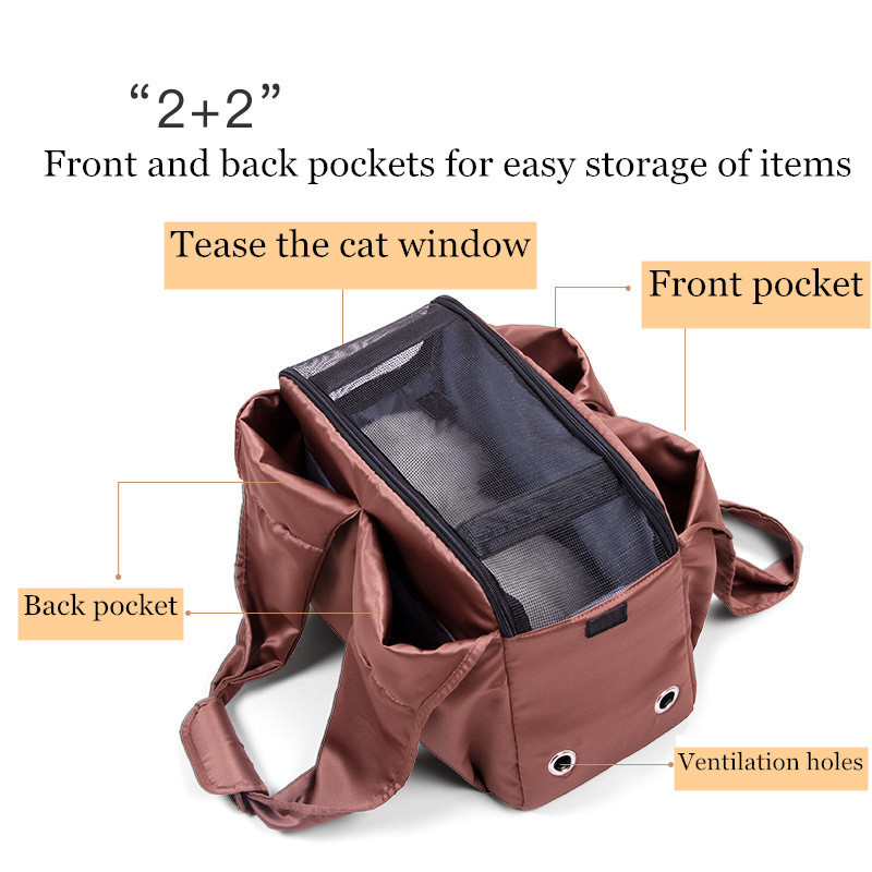 Nosiljka za pse za kućne ljubimce Mekana torba za pse za male srednje mačke, pse Prozračna putna torba Lagana torba za nošenje na rame Torba za vanjski prijevoz