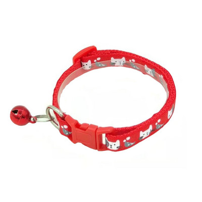 Guler pentru pisici, imprimeu colorat cu desene animate, pisici, guler pentru catelus, cu clopote, guler cu catarama din nailon reglabil, animale de companie, caini, gat, accesorii pentru pisici